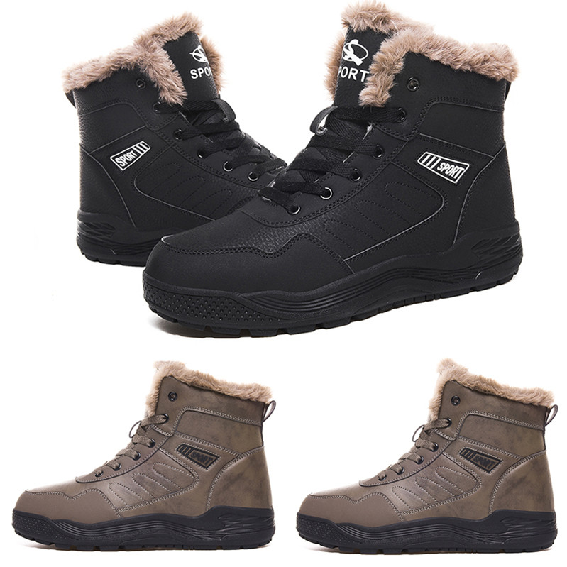 

2020 Discount hot designer kind6 soft black grey Plus velvet shop01 man boy men boots mens Sneakers Boot trainers outdoor walking shoes, Color#1