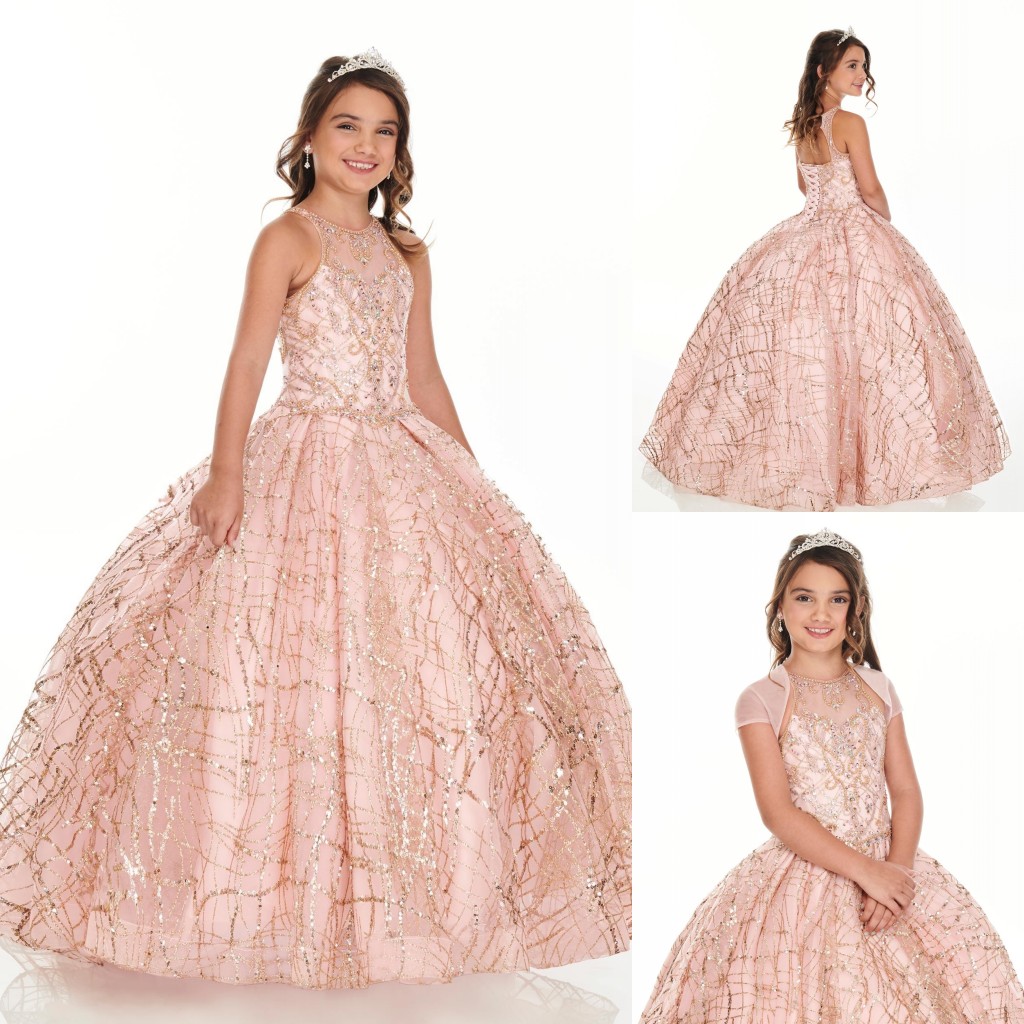 vestidos para niña rose gold