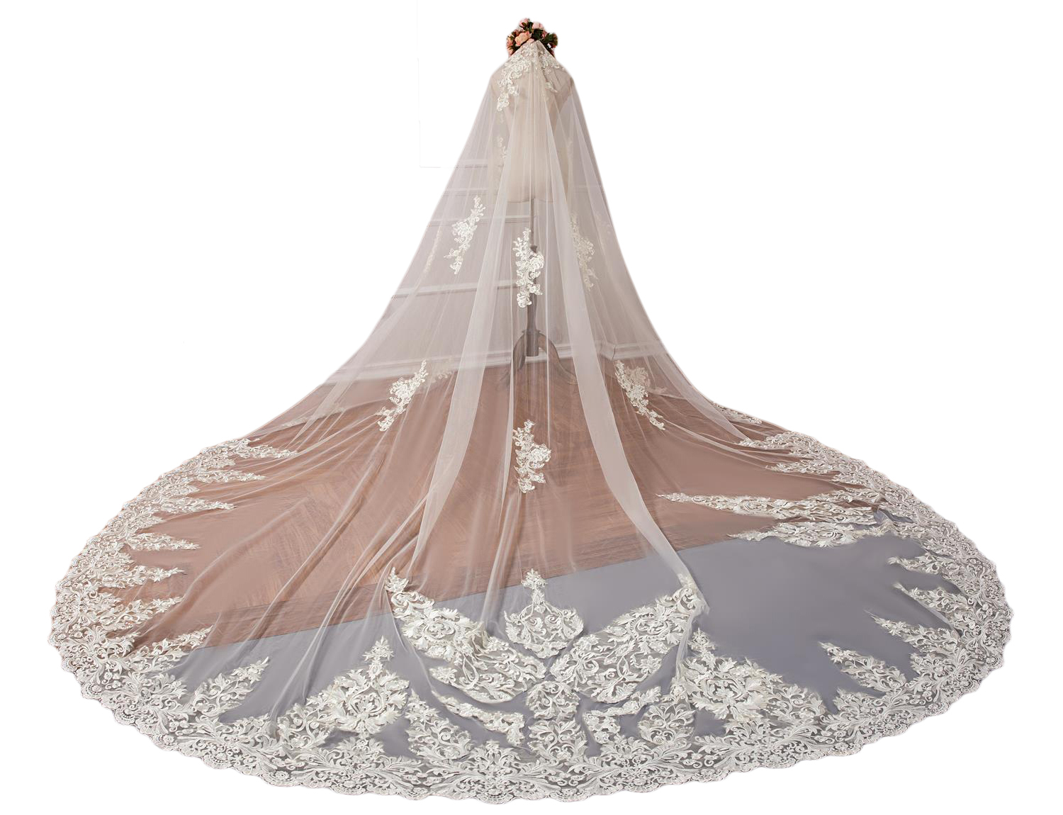 

2019 Best Selling 3M Wedding Veils Long Cathedral Length White Ivory Bridal Veils with Comb Veu De Noiva Appliqued Cover Face Wedding Veil