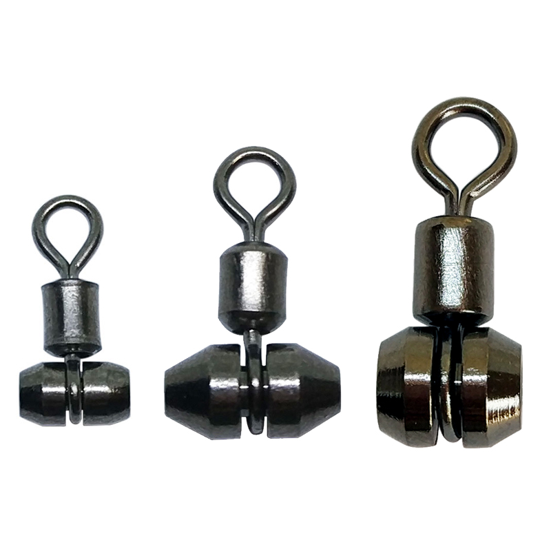 500pcs/lot 3 way Fishing Swivels Rolling Swivel Stainless Steel Fishing Connector Swivel Hook Lure Link Carp Fishing Tackle-image-458949083