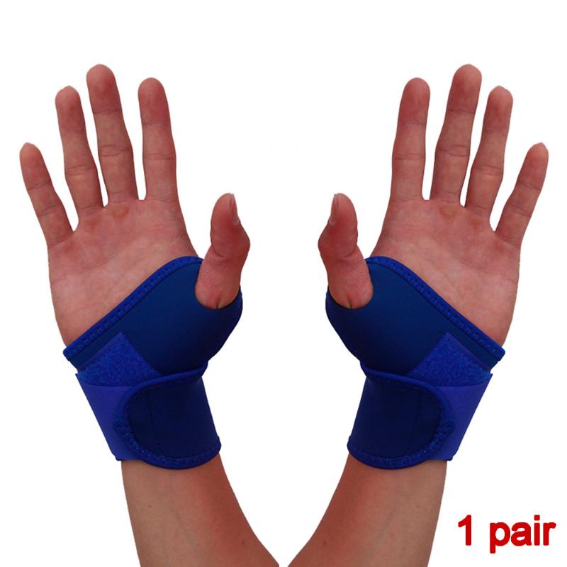 

1 Pair Tendonitis Fitness Weightlifting Basketball Sport Wrist Brace Carpal Tunnel Sprain Outdoor Stabilizer Strap Breathable, Black
