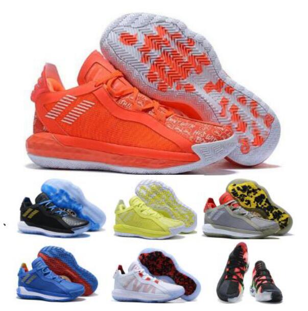 

Top Dame 6 Mens Basketball Shoes Sneakers Solar Red White Time Sonic the Hedgehog Lillard 6s VI High Quality Sport Chaussures Trainers Shoes, Black