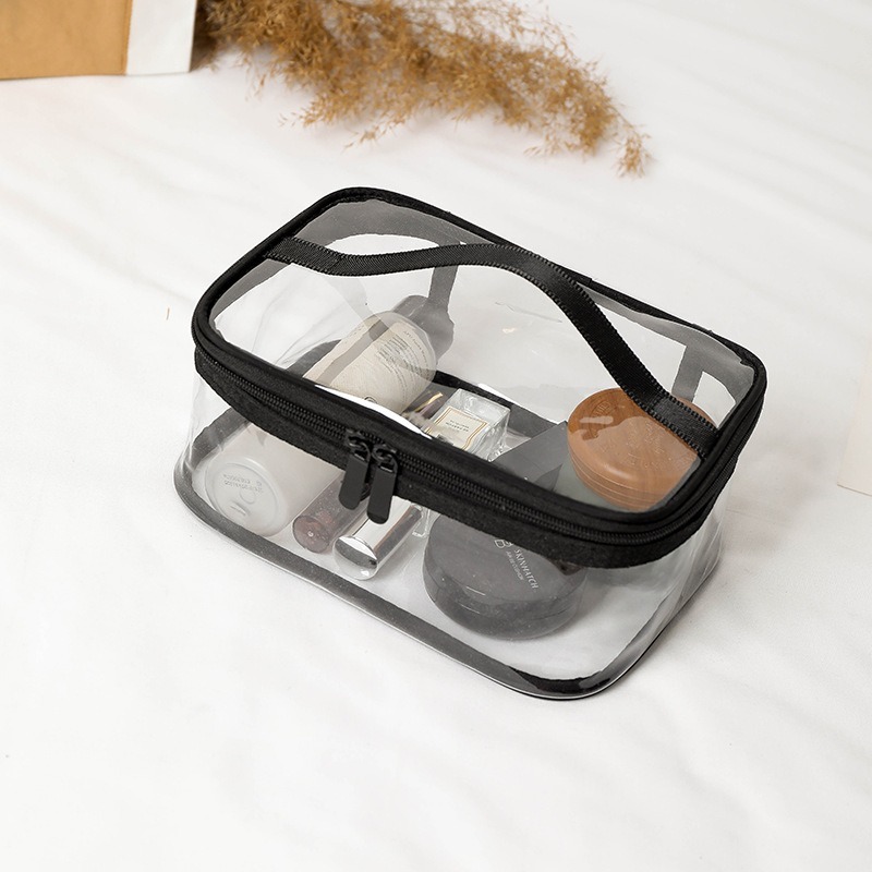 

2020 new ladies cosmetic bag transparent portable simple waterproof three-dimensional portable travel storage bag women's, Orange