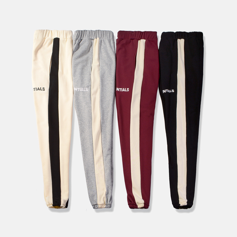 

New hiphop Fashion jogger clothing bottoms Side Stripe Sweatpants Pants, Black