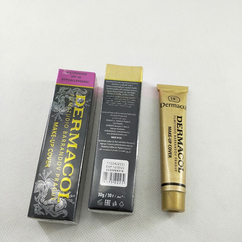 

D Concealer macol Foundation Make Up Cover 14 colors Primer Concealer with box Base Professional Face Makeup Contour Palette, Red