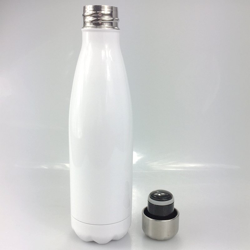 

Sea DIY Sublimation 17oz Cola Bottle Blank Stainless Steel 500ml Water Tumblers Double Wall Vacuum Heat Transfer Printing Insulated Cans