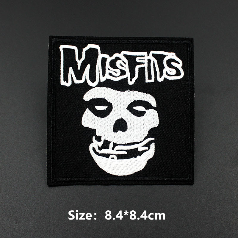 Super Cool crâne repassage Badges brodés vêtements patchs Applique pour veste Jeans tissu étiquette de décoration