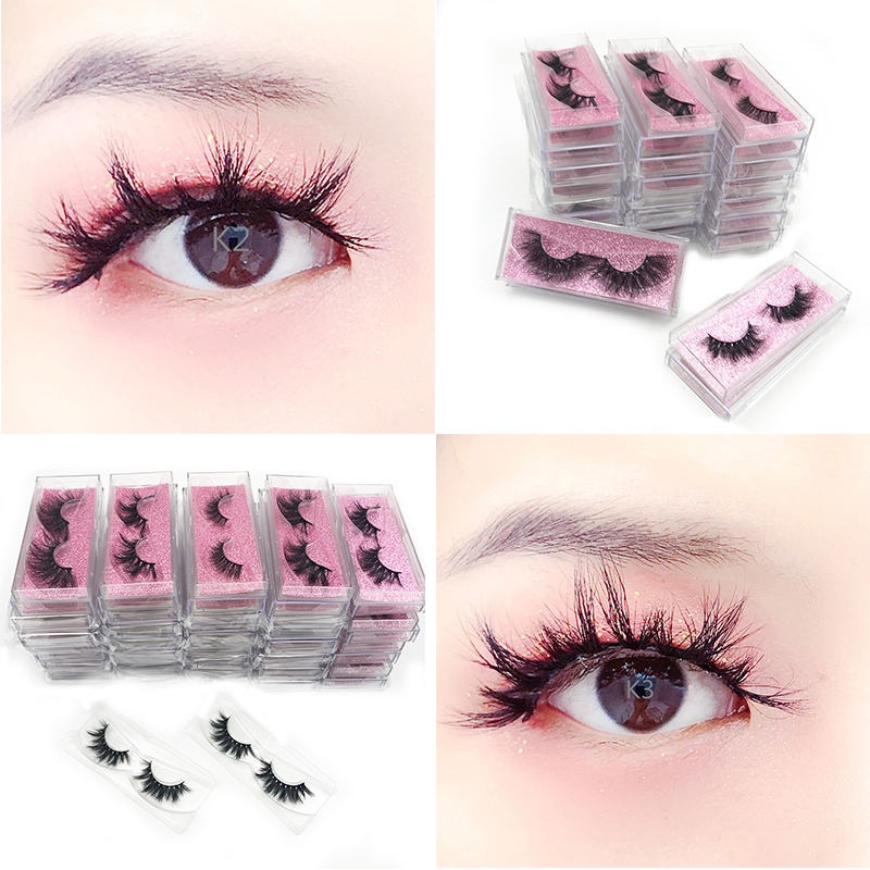 

rainsin10/20/30/40/50/80/100 pairs 3D Mink Eyelashes rectangle packaging Volume dramatic Thick Long and natural styles lashes