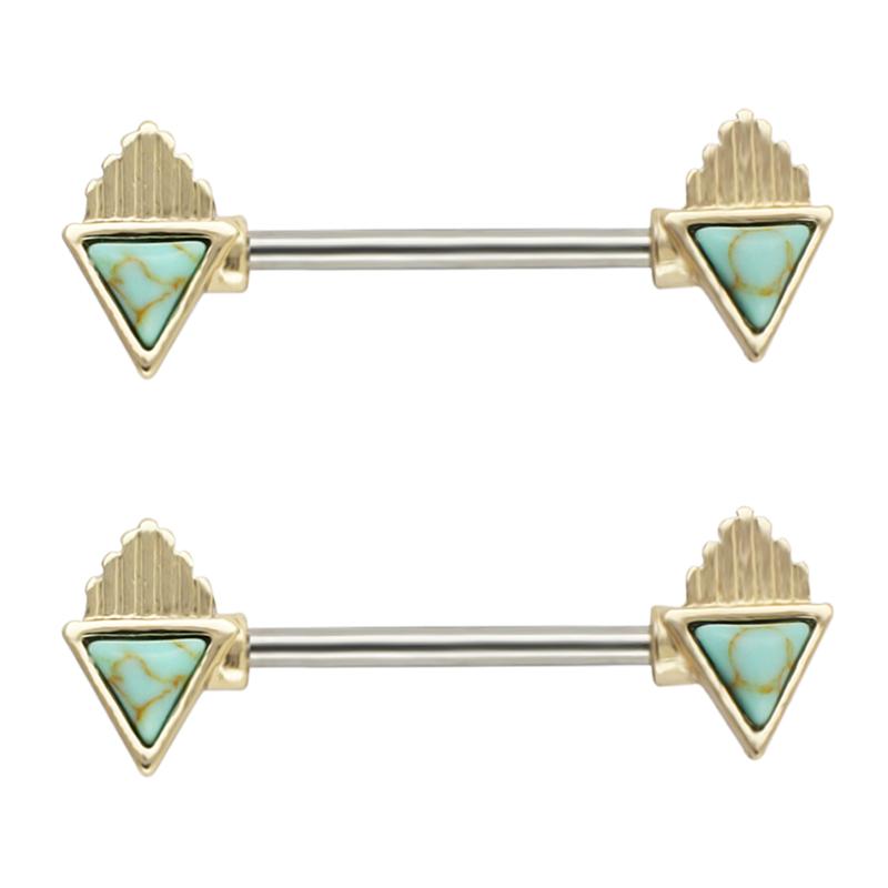 

Other MUSI 2pcs Nipple Rings 14G 316L Stainless Steel Solar Form Barbell Piercing