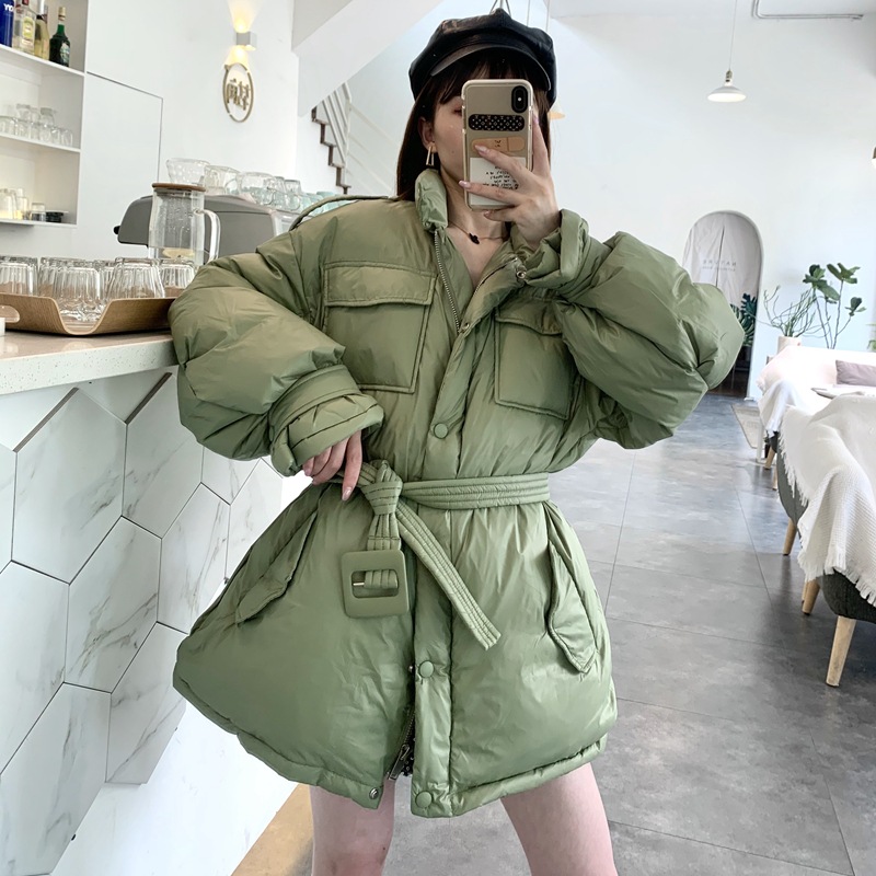 

2020 Women' Down Jacket Woman Coat Warm Winter Female Jacket White Duck Down Coats Thick Fashion Clothes Mujer Chaqueta Pph1214, Khaki