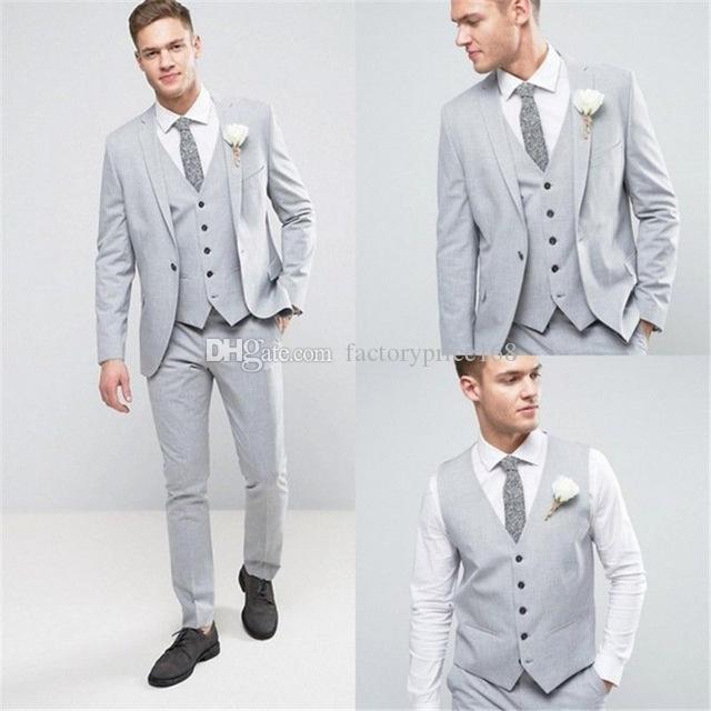 

Fashionable One Button Groomsmen Notch Lapel Groom Tuxedos Men Suits Wedding/Prom/Dinner Best Man Blazer(Jacket+Pants+Tie+Vest) A175, Same as image