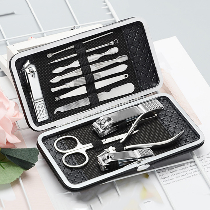 

Manicure Pedicure Set Nail Clippers 12pcs Stainless Steel Manicure Kit Tools for Nail Cutter Kits with Portable Case SMJ