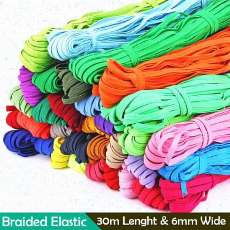

Skinny Elastic Bands for DIY Mask Ropes 6mm Width 30m Length Ribbons Sewing Webbing Tapes for Clothing Garment Accessories, 32
