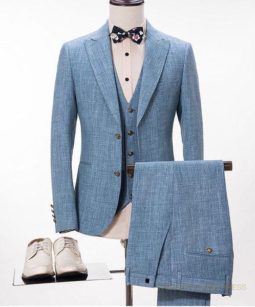 

2019 Latest Design Mens Suits 3 Pieces Fashion Custom Made Business Tuxedos Wedding Groomsmen Outfit(Jacket+Pant+Vest+Tie, As picture