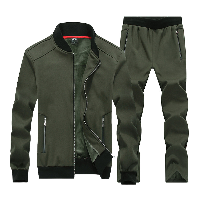

Mens Keep Warm Sportswear Sets Big Size 7XL 8XL Sport Suits Gym Clothes Male Winter Tracksuit Running Jogging Suit Sport Suit, Black