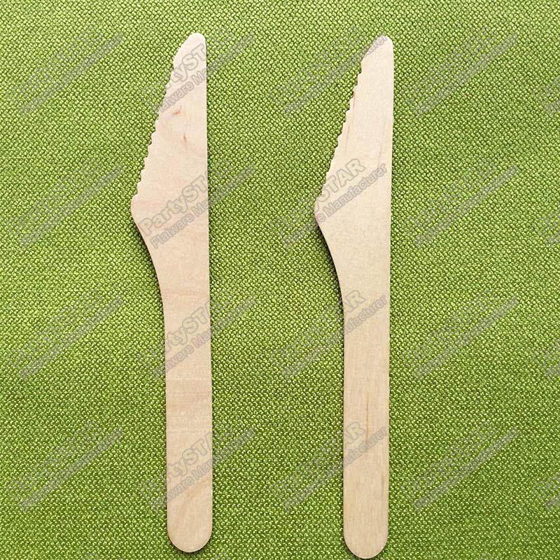 

18325 # Disposable wooden knives 6 inches 16cm wooden tableware for western-style and steak knives