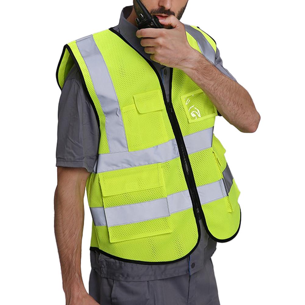 

Outdoor Night Riding Running Hi-Vis Safety Vest Reflective Jacket Security Waistcoat For Outdoor Night Operations Large Size, Orange