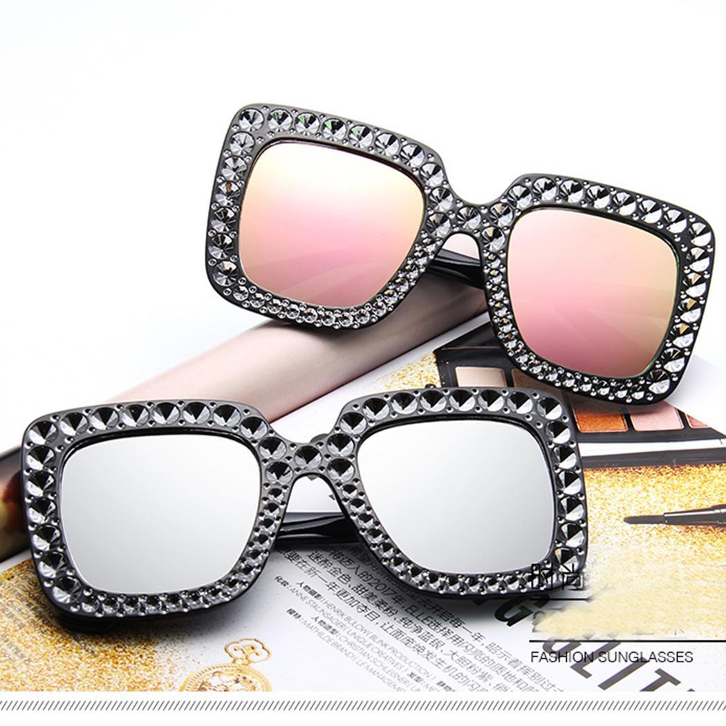 Fashion Women Vintage Style Square Mirror Sunglasses Plastic Frame Sunglasses New Square Mirror