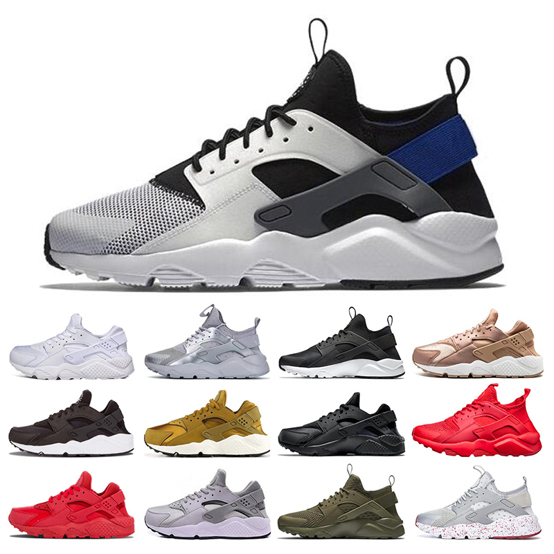 

Fashion Huarache 4.0 Men Running Shoes Classical Triple White Black red women shoes Huaraches sports Sneakers size 36-45, 4.0 black white