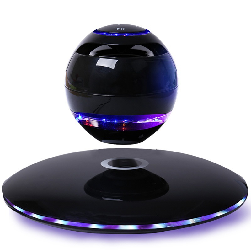 

Fashion 7 color LED Portable Magnetic Levitating Floating Bluetooth Speaker Magnetic suspension wireless for smart phones Good quality