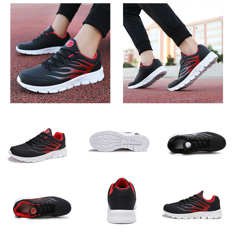 

men women fashion running shoes triple black white red comfortable leather style trainers designer sneakers size 38-45, A2
