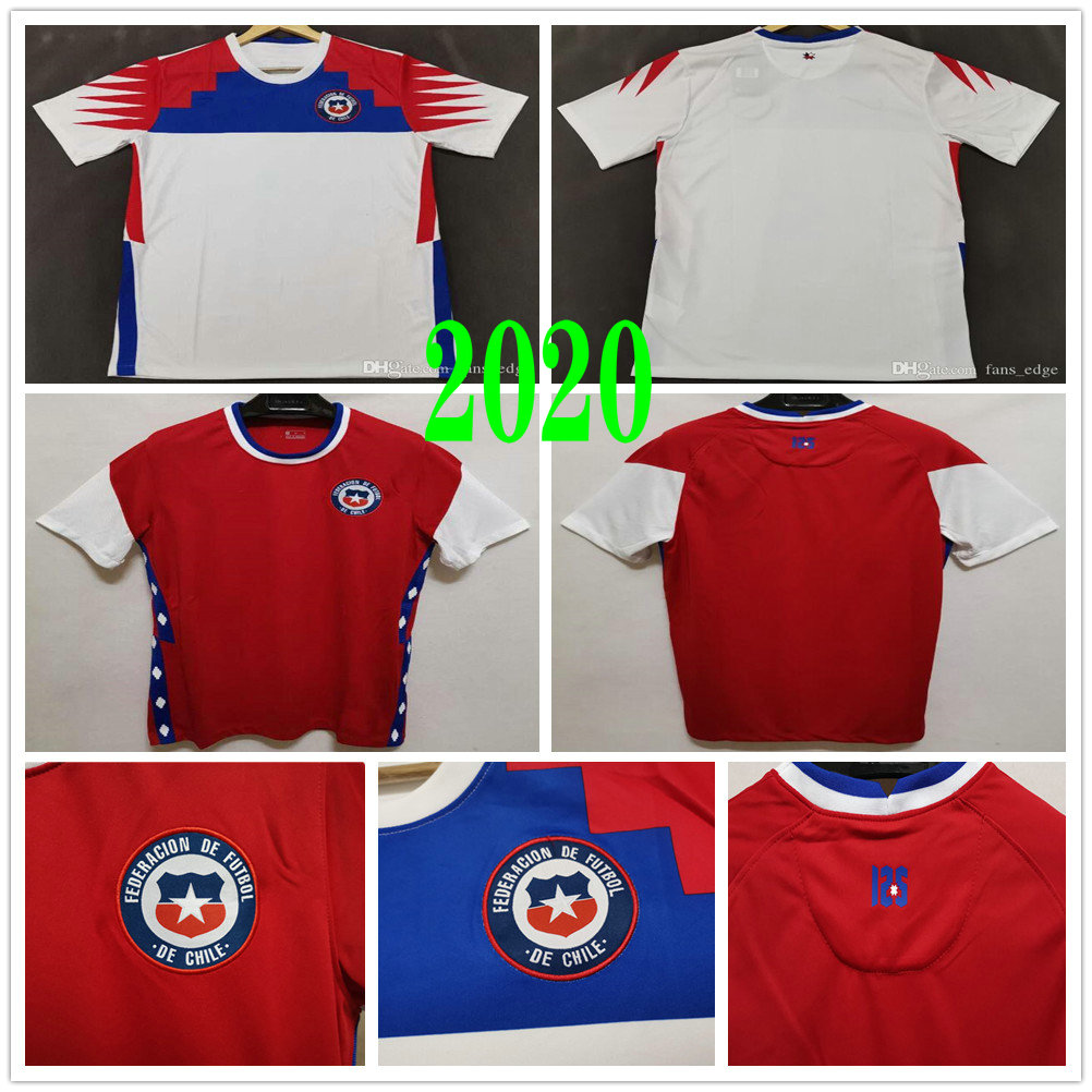 

2020 2021 National Team Chile Soccer Jersey ALEXIS A.VIDAL VALDIVIA MEDEL E.VARGAS Custom 20 21 Home Away Football Shirt Uniform, White