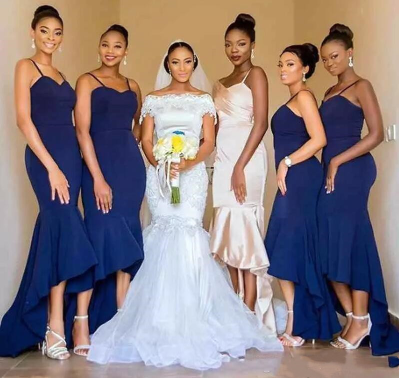 navy beach bridesmaid dress