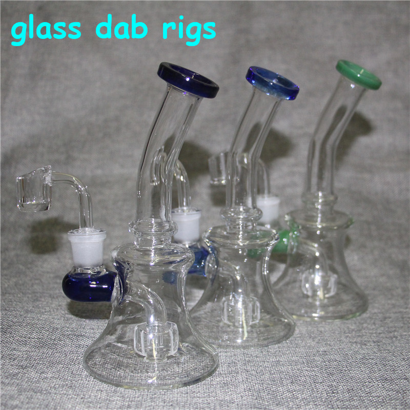 

hookahs Glass Beaker Dab Rig Bong Heady Bongs Mini Water pipe Thick oil rigs wax smoking hookah bubbler pipes with quartz banger
