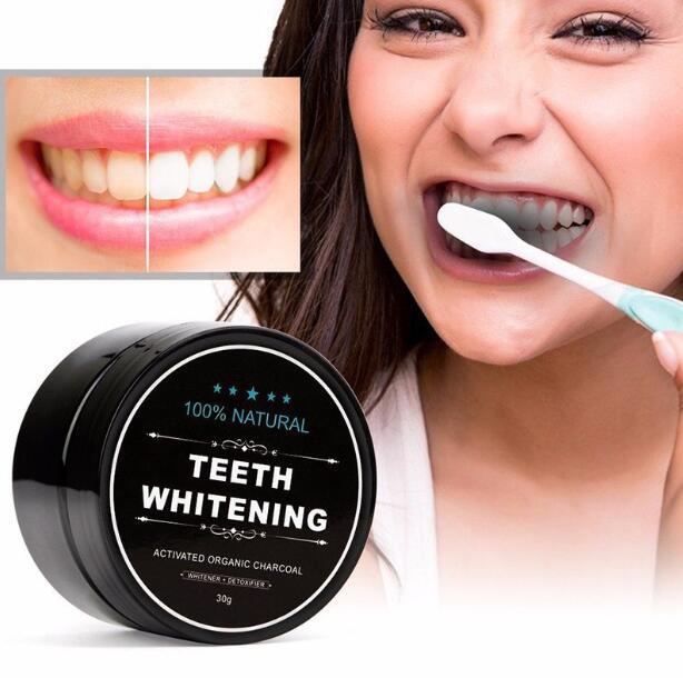 100% Natural Teeth Whitening activated organic charcoal 30g Oral Hygiene cosmetics tooth cleaning factory sealed drop shipping-image-422704504