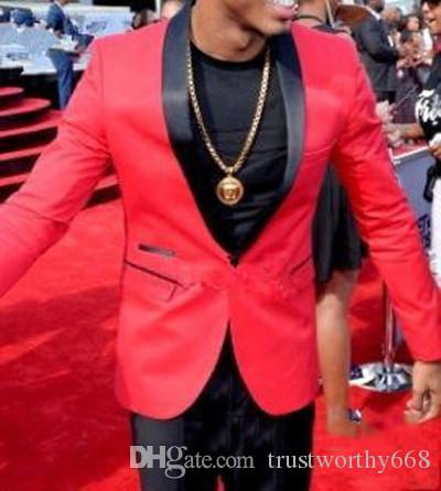 

Cheap And Fine One Button Groomsmen Shawl Lapel Groom Tuxedos Men Suits Wedding/Prom Best Man Blazer ( Jacket+Pants+Tie) M45, Same as image