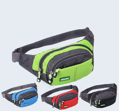 

Casual Men's Outdoor Messenger Bag Running Sports Fitness Waist Bag Men and Women Portable Waist Key Mobile Phone, Black