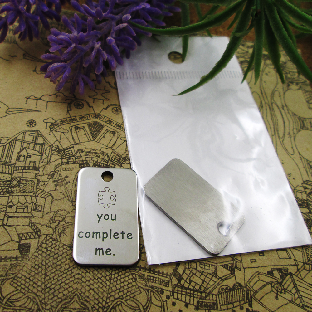 

40pcs--"you complete me"stainless steel charms more style for choosing DIY Charms pendants for necklace