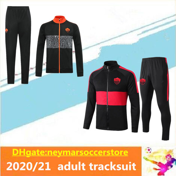 

20 21 Roma soccer tracksuit Survetement Chaqueta de fútebol 2020 2021 Rome TOTTI ROSSI DZIKO football jacket sportswear Training suit, Wine red