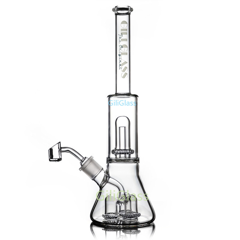 

Bong Heady Beaker Glass Pipe Bongs 4 UFO Perc Filters Heady Water Pipes Dab Rig Quartz Banger wax hookahs