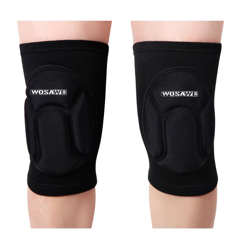 

Wosawe Knee Guard Sleeve Pad Basketball Pad Protector Elastic with Good Permeability, Black