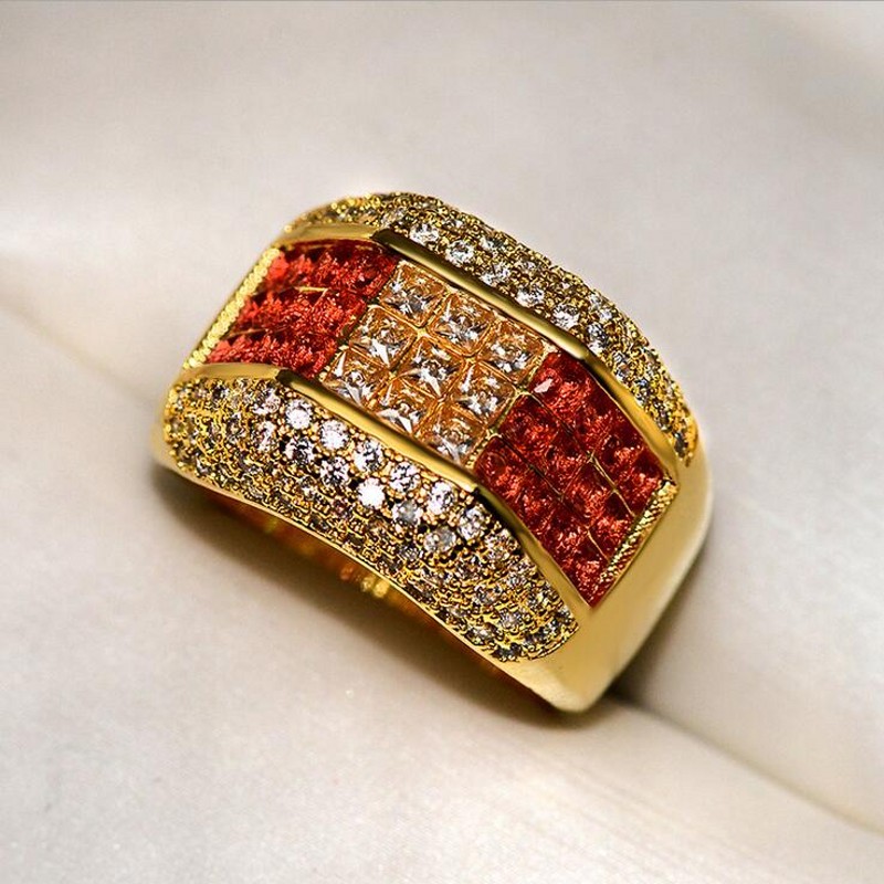 Victoria Weick Vintage Fashion Jewelry 925 Sterling SilverGold Fill 5A Cubic Zirconia Party Women Wedding Finger Ring for Lover's Gift f1a