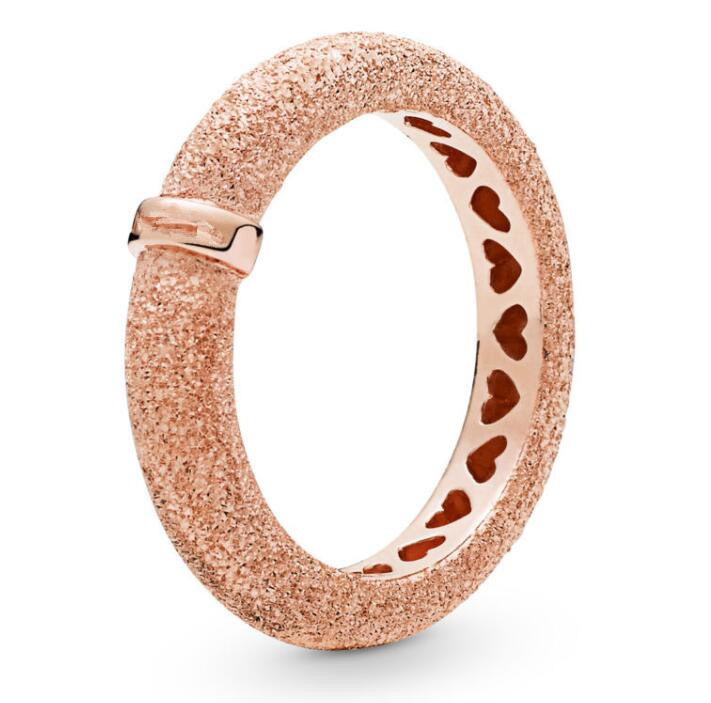 

Original 925 Sterling Silver Ring Pandora Rose Matte Brilliance Heart Ring For Women Wedding Party Gift Fine Europe Jewelry J190716