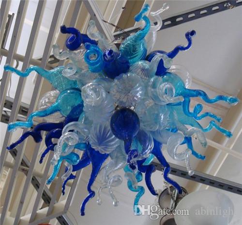 

Wholesale Handmade Blown Glass Chandelier Light Style Art Decor Crystal LED Chain Chandelier Murano Glass Art Pendant Lamps