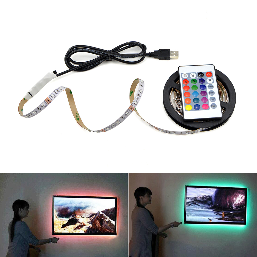 

1m 2m 3m 4m 5m Led Light For Kitchen Lamp Ip65 Waterproof Rgb Light For Cupboard Wardrobe Cabinet Tv Background Decor Lighting