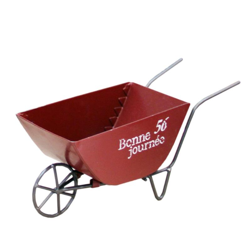 

Mini Wheelbarrow Flower Box Durable Wheelbarrow Shape Design Potted Plants Vintage Decorative Flower Vase (Random Color