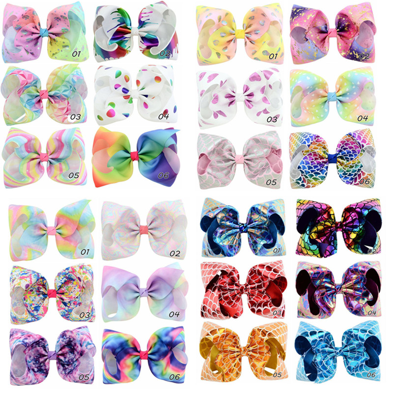 

100+ Desings Kids Girls Hair Bows Jojo Siwa 8 Inch Unicorn Floral Mermaid Hairbands Hairpins Children Barrettes Accessories, Group a