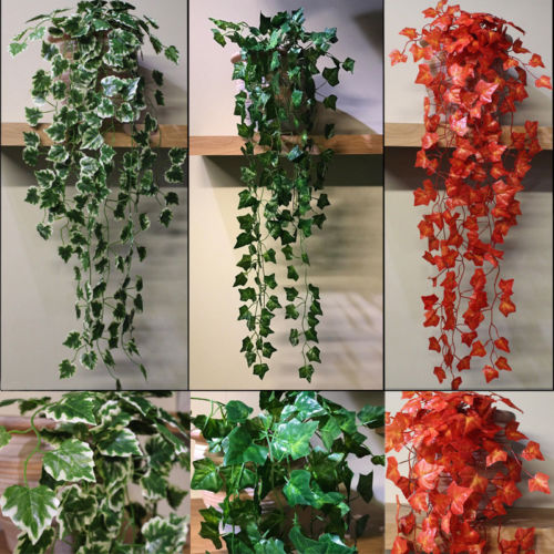 

Beautifully Decorated Artifical Fake Flowers Ivy Vine Hanging Garland Plant Wedding Home Decorations, 1 variegated grape