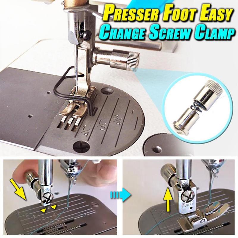 

1/3/5PCS Stainless Steel Presser Foot Easy Change Screw Clamp clip Sewing Machine Presser Foot Changer Sewing tools accessories