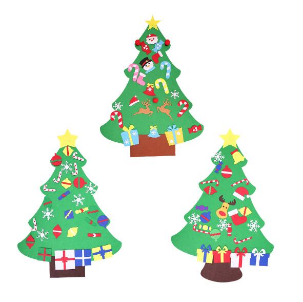 

DIY Felt Christmas Tree Kids Christmas Tree Decorations Ornaments 2018 New Year 2019 Xmas GIft Decoration