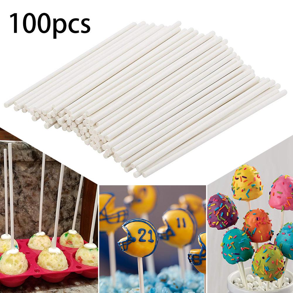 

100pcs/set -Grade Solid Paper Lollipop Stick Cake Sticks For Chocolate Sugar Candy Color Lollypop Paste Tool