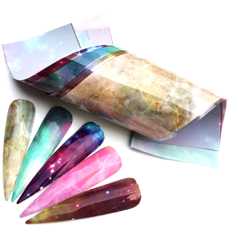 

Nail Foils Marble/Butterfly / Flower Series Nail Transfer Foils Decorations DIY Design Art Transfer Sticker Decals, 08-2