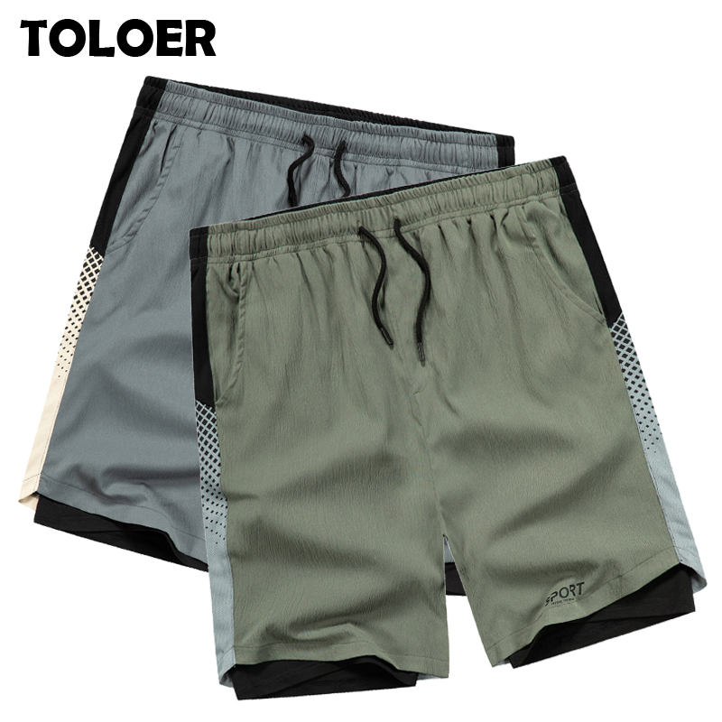 

Fitness Shorts Men Summer 2020 Fashion 2 in 1 Jogging Shorts Active Training Mens Bodybuilding Jogger Short Pants Running, Dk35 green