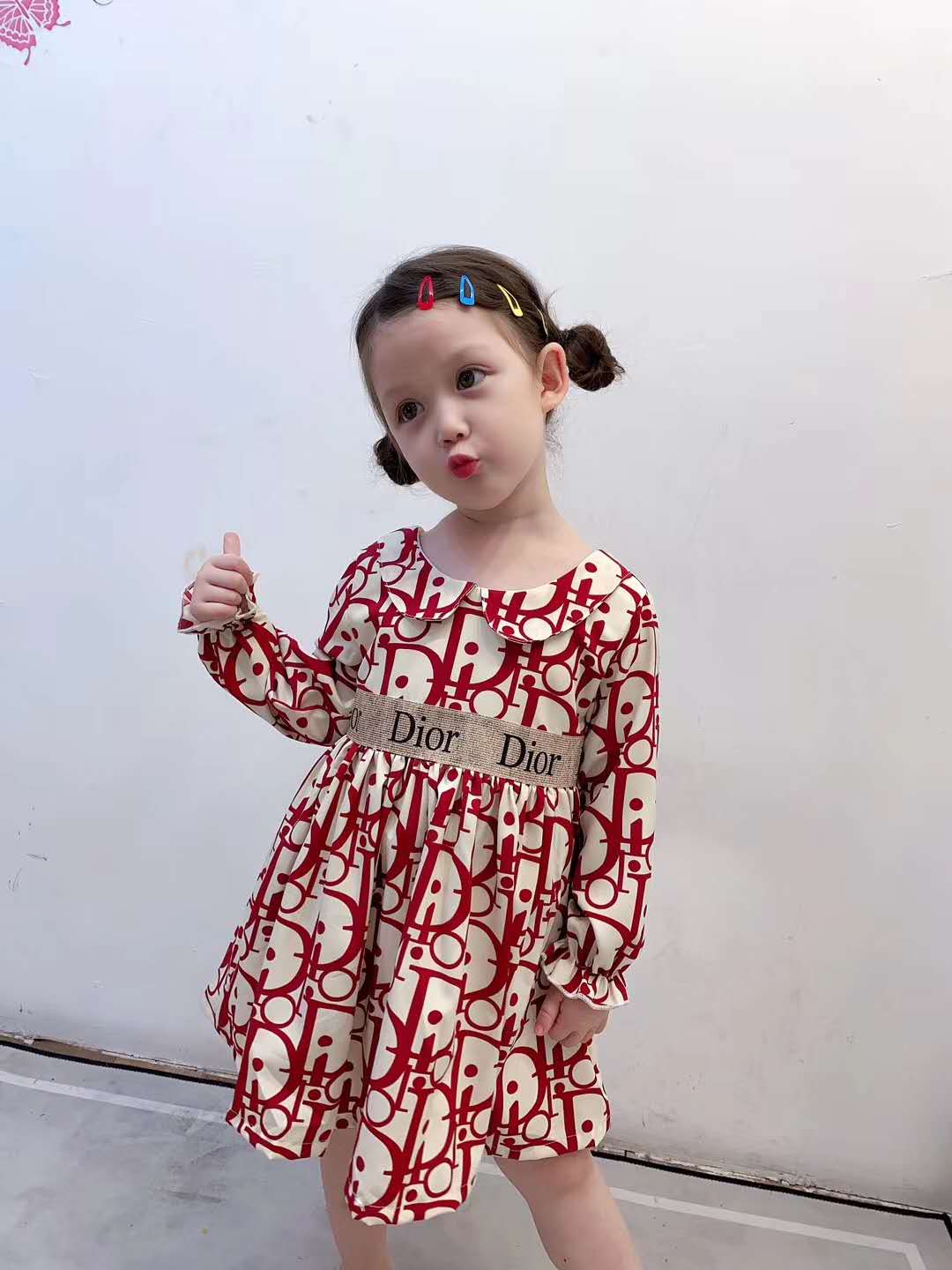 MV Summer Girls Children Chiffon Suit Childrens Clothing Strapless Trumpet Sleeves