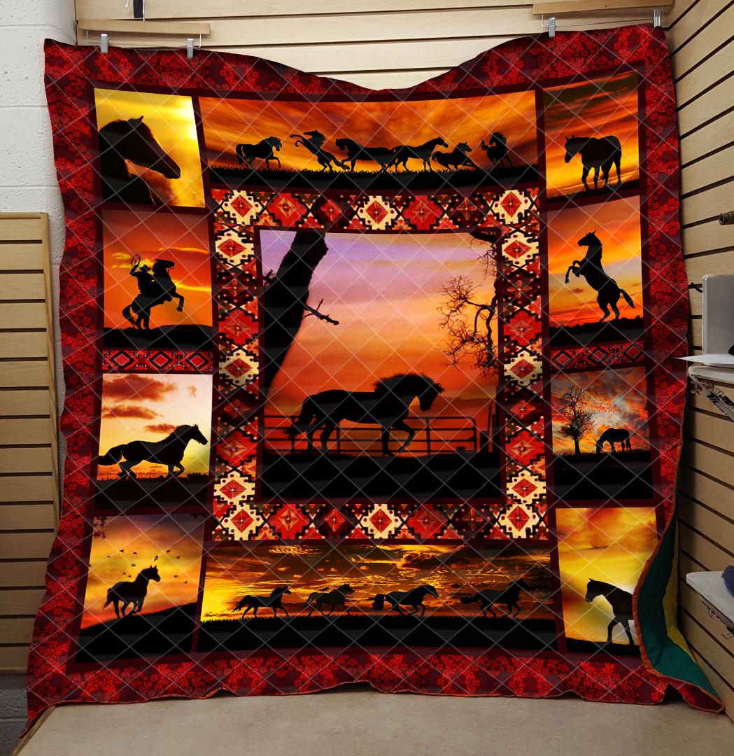 

Horse Sunset By 3d Digital Printing And Cotton Summer Cool Quilt Air Conditioner Washed By Water Factory, As pic
