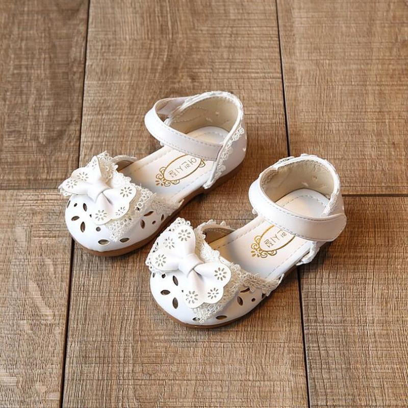 

Newest Summer Kids Shoes 2020 Fashion Leathers Sweet Children Sandals For Girls Toddler Baby Breathable Hoolow Out Bow Shoes, Style 10